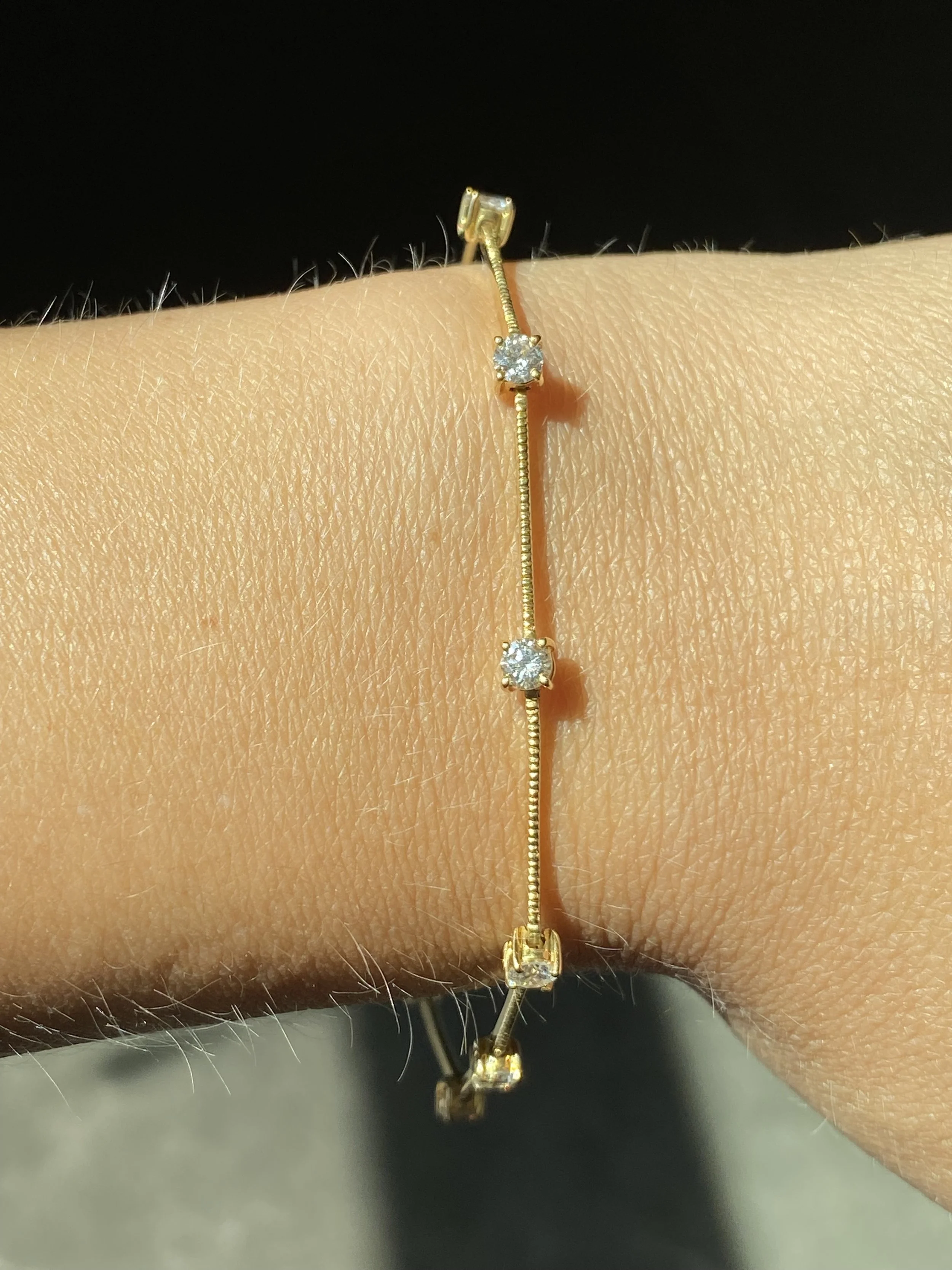 Solid Gold Trombone Link Bracelet — shopGemGossip